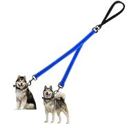 Fjquamitix Two Point Control Dog Leash, Reflective Stitching & Soft Padded Handle, Versatile Dog Training Lead (Blue)