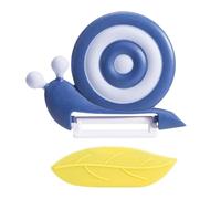 Fjquamitix Vegetable Peeler Snail Shape Design with Ceramic Blade Non-Slip Handle, Kitchen Tool for Children Fruit Peeling (Blue)