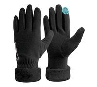 Fjquamitix Winter Thermal Gloves Womens Touch Screen Windproof Warm Gloves With Fleece Lining For Ladies Cold Weather Daily Driving Outdoor Activities Winter Gift For Women Wife Daughter (Black)