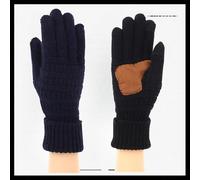 Fjquamitix Winter Touch Screen Gloves for Women & Men, Soft Knit Thermal Gloves, Non-Slip Warm Glove for Driving, Cycling, Running & Outdoor Activities (black)