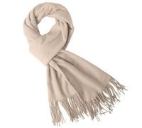 Fjquamitix Women Cashmere Scrarf, Ladies Scarves Pashmina Shawls and Wraps Winter Large Soft Warm Scarf Blanket with Tassel Gifts for Her (Beige)