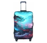 FJQWKLF 3D Graphics Universe Space Printed Luggage Cover Elastic, Washable, Universal Fit 18-32 Inch Travel Suitcase Cover Easy to Identify