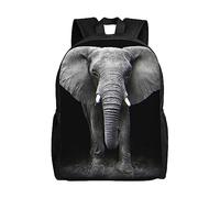 FJQWKLF 3d Gray Elephant Lightweight School Backpack Classic College Rucksack School Bags 15 Inch Laptop School Daypack For Girls Boys