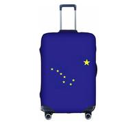 FJQWKLF Alaska State Flag Print Travel Luggage Cover, Elastic Suitcase Cover Protector, for 18-32 Inch Baggage Suitcase