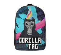 FJQWKLF Backpack, 3d Printed Large Capacity Laptop Backpack Travel Casual Bag Cartoon BookbagGorilla Monkey Tag