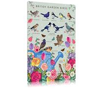 FJQWKLF Bird Knowledge Metal Tin Signs British Garden Birds Poster Plaque Bird Encyclopedia Metal Sign Home Office Classroom Wall Decor 12x16 Inches