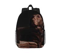 FJQWKLF Brown Labrador Retriever School Backpack Lightweight College Rucksack 15 Inch Laptop School Bags Classic Travel School Daypack For Girls Boys