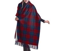 FJQWKLF Clan Robinson Tartan Women Blanket Scarf Long Shawl Cashmere Feel Shawl Wrap Winter Warm Scarf 77x27inch