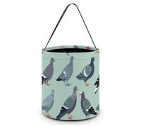 FJQWKLF Cute Pigeon Birds Halloween Trick Or Treat Bags Funny Candy Bucket Tote Bag with Handles Party Gift Bags 7.9×8.3×7.1