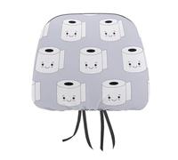 FJQWKLF Cute Toilet Paper Auto Headrest Covers Set of 2 Pieces, Car Pillow Headrest Cover Universal, Vehicles Interior Accessories, for Car, Truck Or SUV