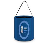 FJQWKLF Diabetes Awareness Month Halloween Bucket Trick Or Treat Tote Candy Basket for Kids Halloween Party Home Decorations