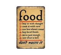 FJQWKLF Food Poster Vintage Kitchen Wall Art Retro Decor World War Vintage Tin Signs Unique Home Decorations Wall Decor Metal Poster for Room 8x12inch