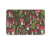 FJQWKLF Front Back Door Mats Toadstool Mushroom Art Print Indoor Carpet 16x24 Inches Washable Low-Profile Welcome Doormat Durable Porch Decor Shaggy Area Rugs for Housewarming Gifts