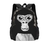 FJQWKLF Gorilla Monkey Tag Backpack Black Monkey Backpack Cartoon Game Backpacks Lightweight Durable Travel Backpack Laptop Backpack Game Fan Gift