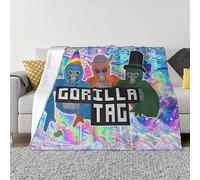 FJQWKLF Gorilla Monkey Tag Blanket Fleece Ultra-Soft Micro Throw Soft Blankets for Couch Sofa Bed 30"x40"
