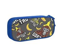 FJQWKLF Gorilla Monkey Tag Cartoon Pencil Case, Foldable Pencil Pouch with Zipper Compartments Aesthetic Pencil Case for Adults, Pencil Bag Pen Case for Office