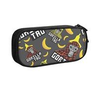 FJQWKLF Gorilla Monkey Tag Cartoon Pencil Case, Foldable Pencil Pouch with Zipper Compartments Aesthetic Pencil Case for Adults, Pencil Bag Pen Case for Office