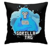 FJQWKLF Gorilla Monkey Tag Cushion Covers Outdoor Furniture Decorative Square Double-Sided Printing Pillow Cover for Home Office Sofa Couch Car Garden 18 "