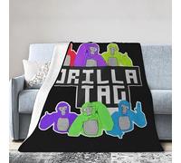 FJQWKLF Gorilla Monkey Tag Fleece Blanket for Chair Sofa Couch Cartoon Animal Flannel Blanket Decorative Game Style Fuzzy Blanket 40"x50"