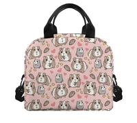 FJQWKLF Hamster Love Nut Pink Lunch Tote Bag for Teens Lunch Box Insulated Lunch Container