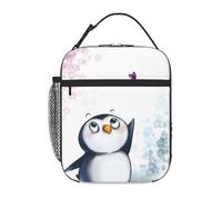 FJQWKLF I Love Penguins Printed Oxford Cloth Insulated Lunch Box, Refrigerated Bag for and Adults