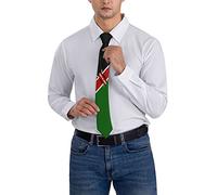 FJQWKLF Kenya Flag Kenyans Striped Necktie Men'S Neck Ties Mens Party Business Neckties Soft Skil Tie