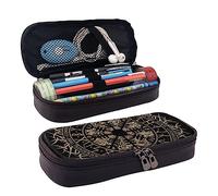 FJQWKLF Large Capacity Pencil Pen Case Office College Pencil Bag, Supplies Stationery Pencil Pouch Compatible with Cool Norse Viking Vegvisir Runic Compass