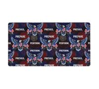 FJQWKLF Large Gaming Mouse Pad with Stitched Edges, Non-Slip Rubber Base, Compatible with Bald Eagle Barbell American Flag USA Patriotic, Computer Keyboard Pad Mat for Desktop/Office/Home, 16x29.5 in