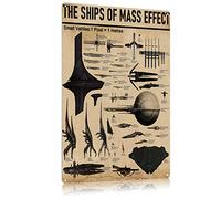 FJQWKLF Mass Effect Ships Knowledge Metal Tin Signs The Ships Of Mass Effect Infographic Vintage Poster Plaque Enthusiast Metal Sign Gift Home Bedroom Cafe Wall Decor 8x12 Inches