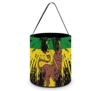 FJQWKLF Mexico Flag Halloween Trick Or Treat Bags Funny Candy Bucket Tote Bag with Handles Party Gift Bags 7.9×8.3×7.1