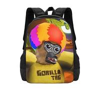 FJQWKLF Novelty Game Backpack Gorilla Monkey Tag Backpack Lightweight Large Capacity Travel Laptop Backpack Cute Monkey Backpack Casual Daypack Game Fan Gift