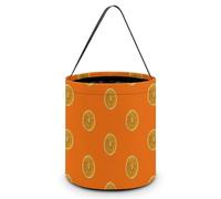 FJQWKLF Orange Fruit Costume Halloween Trick Or Treat Bags Funny Candy Bucket Tote Bag with Handles Party Gift Bags 7.9×8.3×7.1