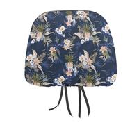 FJQWKLF Tropical-Colorful-Exotic Car Head Rest Covers, Novelty Print, Universal Decorative Covers, 2 Pack Headrest Covers