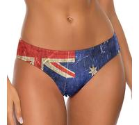 FJQWKLF Vintage Australia Australian Flag Women's Underwear Soft T-Back Panties Seamless Thongs Stretch Bikini Briefs