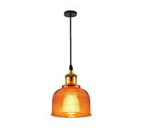 FJROnline Vintage Colour Glass Pendant Light Shade Retro Glass Chandelier Lampshade Hanging Ceiling Light Shade (Orange)