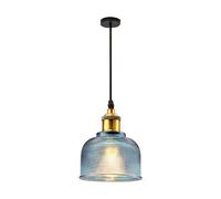 FJROnline Vintage Colour Glass Pendant Light Shade Retro Glass Chandelier Lampshade Hanging Ceiling Light Shade (Blue)