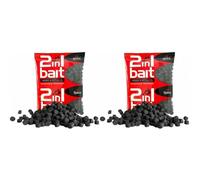Fjuka 2in1 FatBoys - 10mm Hook Bait. The soft feed pellet & attractant (black) (Pack of 2)