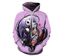 FJunHappy Unisex Jack Sally Hoodies Christmas Sweatshirts Halloween Cosplay Costume Casual Printed Coat Tops, Color9, Medium