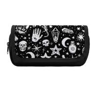 FJWKLRBV Double Layer Pencil Case Mysterious Symbol Graphics Printed Pen Case Multi Slot Pencil Pouch Small Cosmetic Bag Big Pencil Bag Pouch Box Small Cosmetic Bag