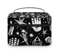 FJWKLRBV Makeup Bag Storage Bag Mysterious Symbol Graphics Printed Toiletry Bag Portable Travel Makeup Bag with Handle