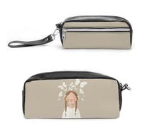 FJWKLRBV Pencil Case Long Braid Pattern Printed Pen Case Pen Pouch Organizer Small Cosmetic Bag Big Pencil Bag Pouch Box