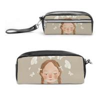 FJWKLRBV Pencil Case Long Braid Pattern Printed Pen Case Pen Pouch Organizer Small Cosmetic Bag Big Pencil Bag Pouch Box