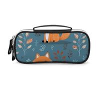 FJWKLRBV Pencil Case Pen Case Pen Pouch Organizer Small Cosmetic Bag Big Pencil Bag Printed Cartoon Fox Pattern Pouch Box