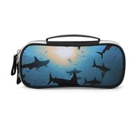 FJWKLRBV Pencil Case Pen Case Pen Pouch Organizer Small Cosmetic Bag Big Pencil Bag Printed Hammerhead Sharks Pouch Box