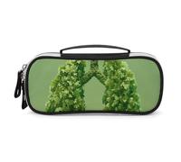 FJWKLRBV Pencil Case Pen Case Pen Pouch Organizer Small Cosmetic Bag Big Pencil Bag Printed Lungs Made of Leaves Pouch Box