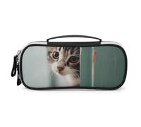 FJWKLRBV Pencil Case Pen Case Pen Pouch Organizer Small Cosmetic Bag Big Pencil Bag Printed Peeping Behind The Door Pouch Box