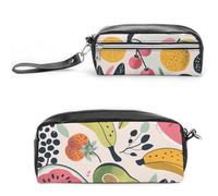 FJWKLRBV Pencil Case Various Fruit Images Printed Pen Case Pen Pouch Organizer Small Cosmetic Bag Big Pencil Bag Pouch Box