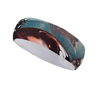 FJWKLRBV Sports Headband Beautiful Butterfly Printed Sweatband Headband Wide Headbands Sports Headbands for Running Yoga Daily Life Workout Unisex