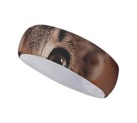 FJWKLRBV Sports Headband Big Eyes Cat Printed Sweatband Headband Wide Headbands Sports Headbands for Running Yoga Daily Life Workout Unisex