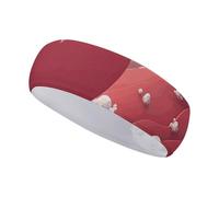 FJWKLRBV Sports Headband Clouds And Hearts Printed Sweatband Headband Wide Headbands Sports Headbands for Running Yoga Daily Life Workout Unisex